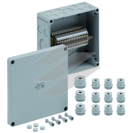 Корпус RK 4/18-18х4² (182х180х90), клема 18пол.х4мм², полістирол, метрич. введення-12 місць (8-2хМ20, 2-М20/25, 2-М32/40), IP66 Spelsberg